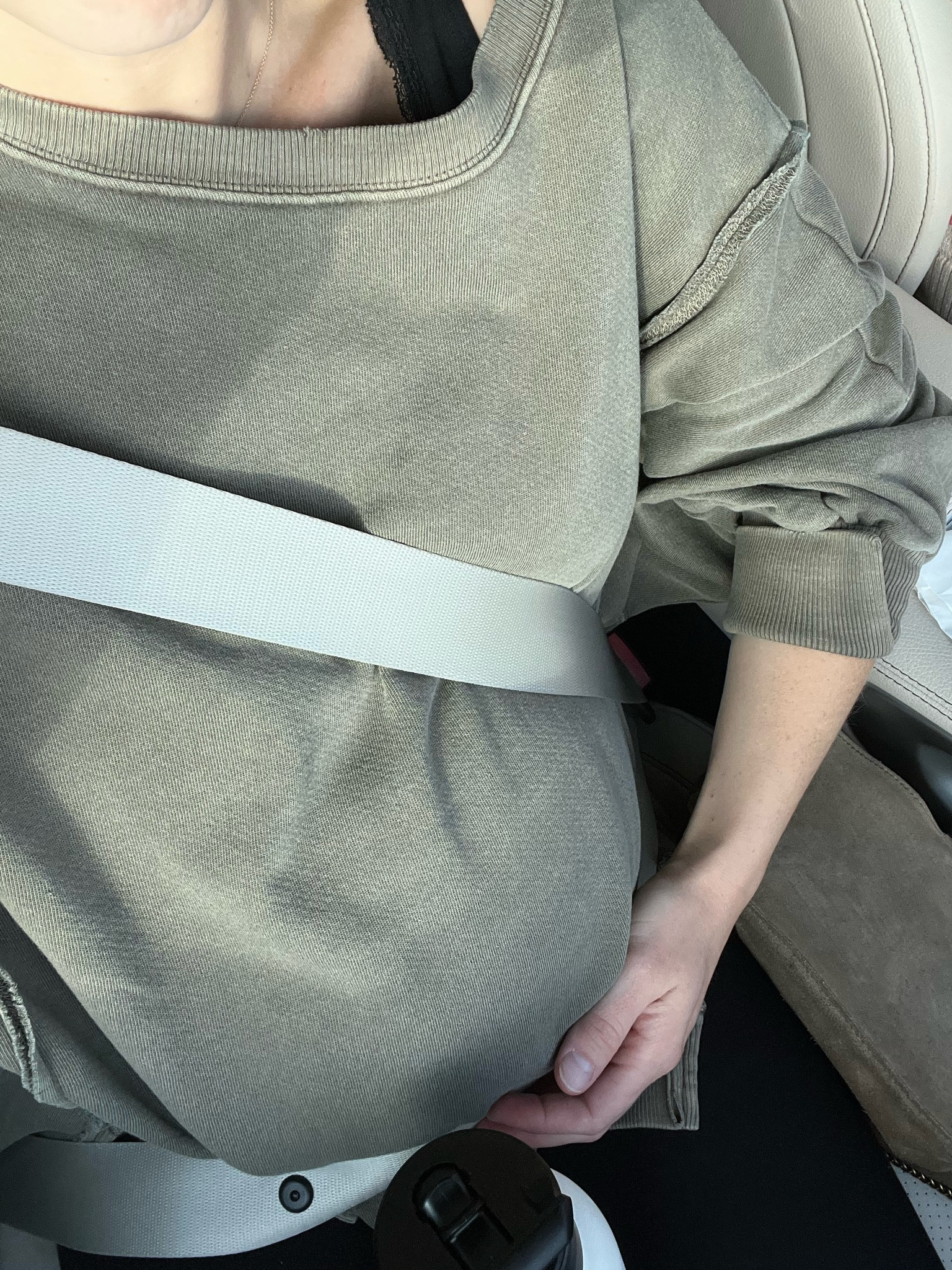 Free people oversized sweatshirt. Maternity outfit. Fall outfit. Size small. Color dolphin. 

#LTKGiftGuide #LTKunder100 #LTKSeasonal