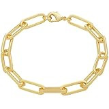 Amazon.com: Amazon Essentials 14K Gold Plated Chunky Chain Link Bracelet 7.5", Yellow 14K Gold : ... | Amazon (US)