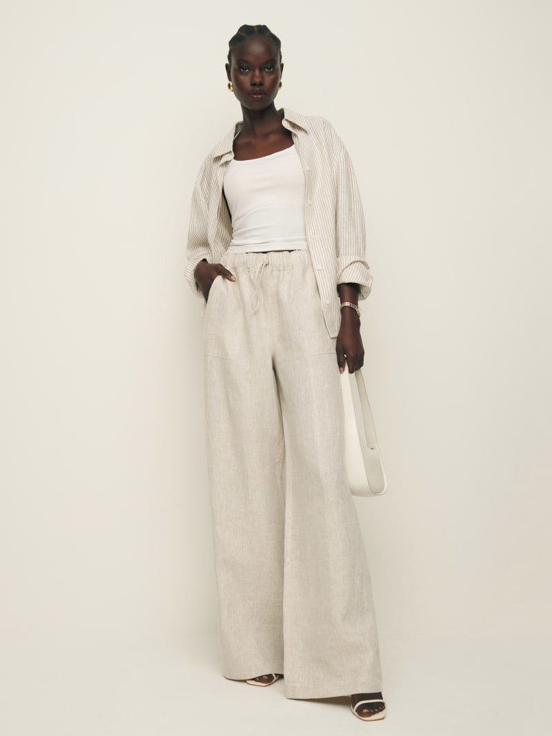 Declan Linen Pant | Reformation (Global)