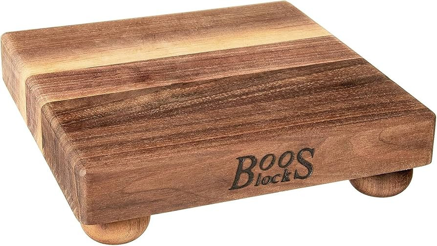 John Boos Block Square Wood Cutting Board, B Series w/Feet, 9"x9"x1.5", Walnut | Amazon (US)