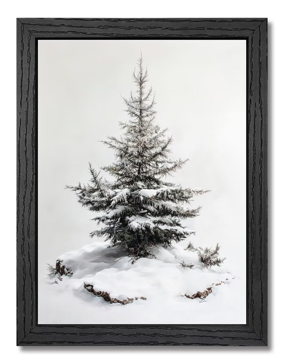 Christmas Wall Decor, Framed Christmas Tree Wall Art, Black and White Pine Forest Canvas Prints, ... | Amazon (US)