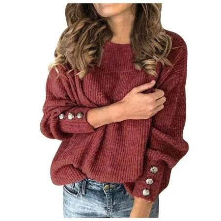 Kayannuo Fall Clothes For Women Fashion Women s Turtleneck Knitted Jumper Sweater Long Sleeve Elegant Casual Tops | Walmart (US)