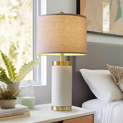 Modern Ceramic Bedside Table Lamp - Farmhouse Design For Bedroom, Living Room, Office | Wayfair North America