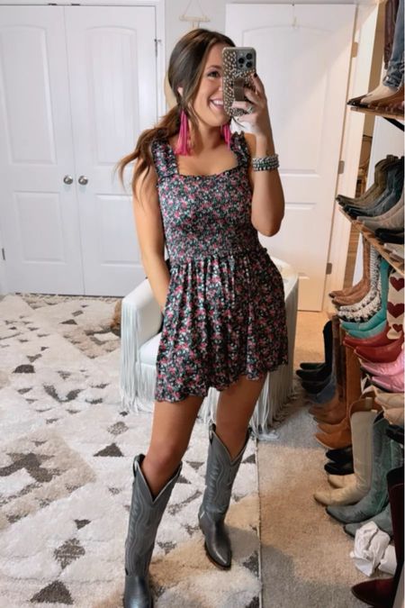 Country concert outfit - romper - spring outfit - summer outfit - cowgirl Boots - western fashion - trendy - Nashville - music festival - outfit idea from Amazon - Amazon western fashion 
5/14

#LTKFestival #LTKShoeCrush #LTKStyleTip