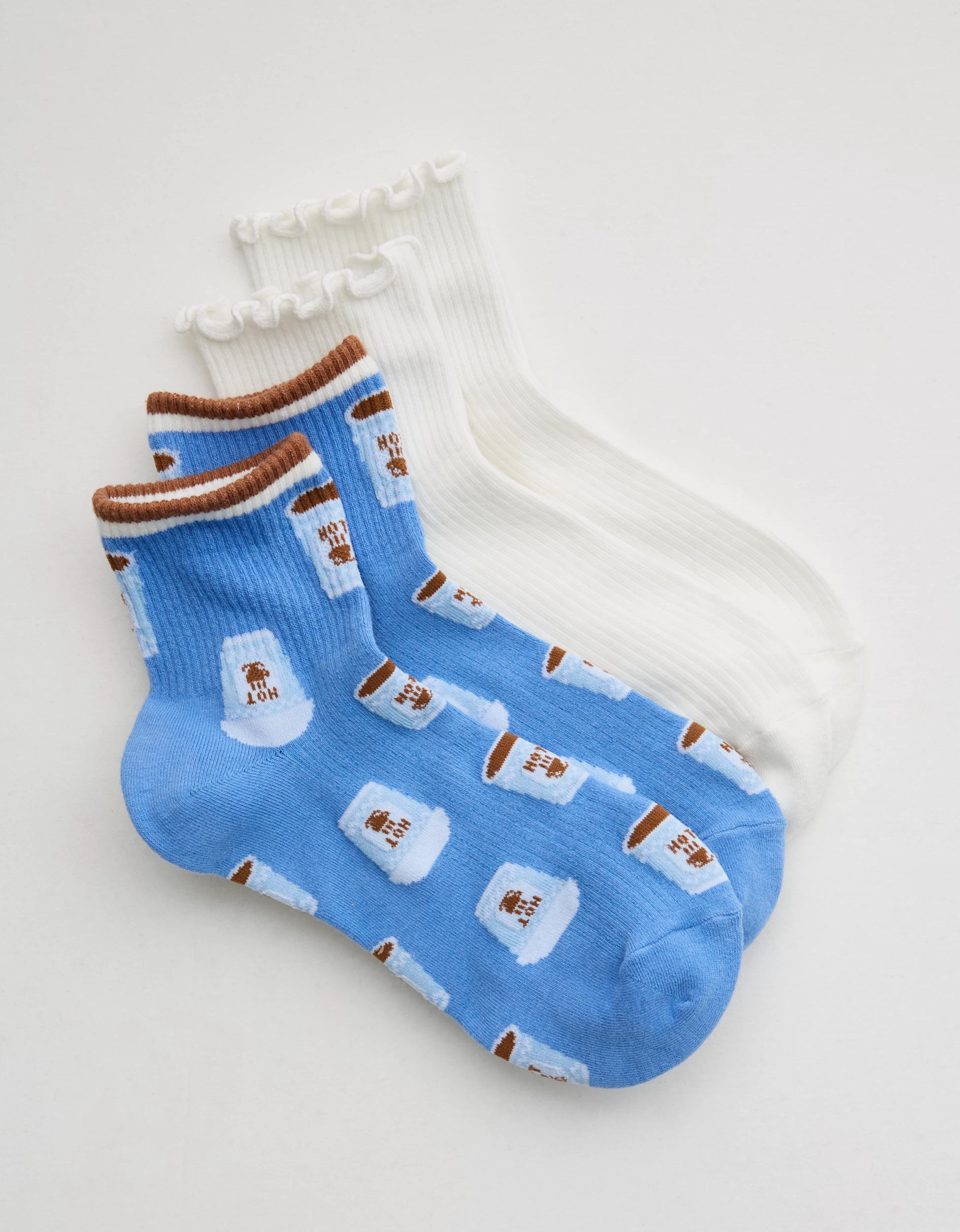 Aerie Ribbed Cotton Quarter Sock 2-Pack | American Eagle Outfitters (US & CA)