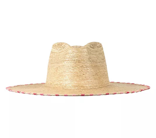 Sunshine Tienda Adelina Palm Hat with StitchedBrim Detail - QVC.com | QVC