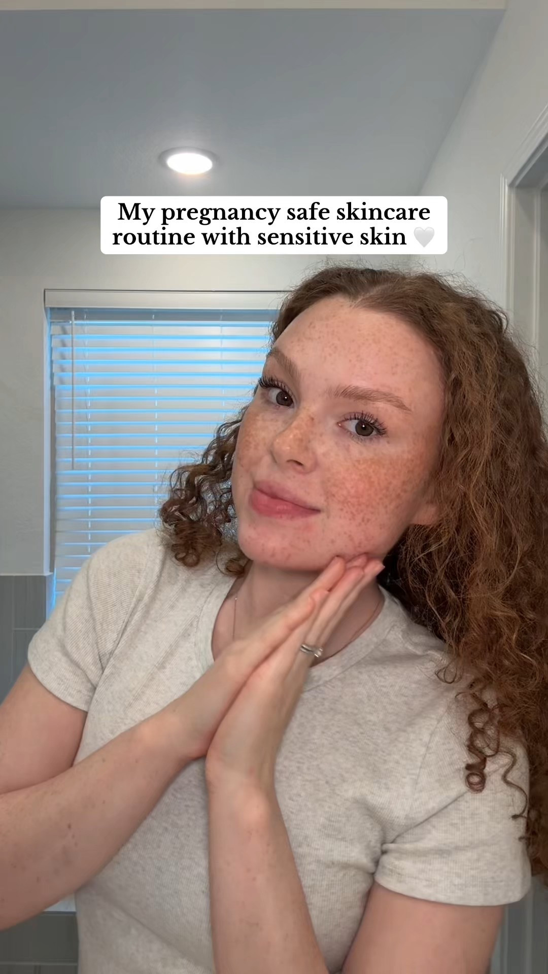 My pregnancy safe nighttime skincare routine for my sensitive skin!
