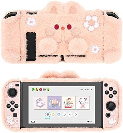 GeekShare Cute Plush Protective Case Cover Compatible with Nintendo Switch and Joy Con- Shock-Abs... | Amazon (US)