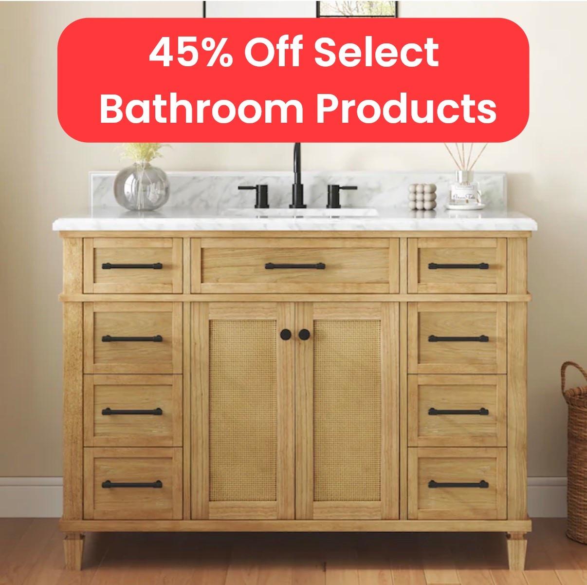 Up to 45% off of select bathroom products from Lowe’s! They have vanities, toilets, faucets, shower doors and more! Check it out for some amazing savings! 

#sale #bathroom #onsale #lowes #bathroomrenovation #bathroomremodel #vanity #loweshome #homereno

#LTKHome