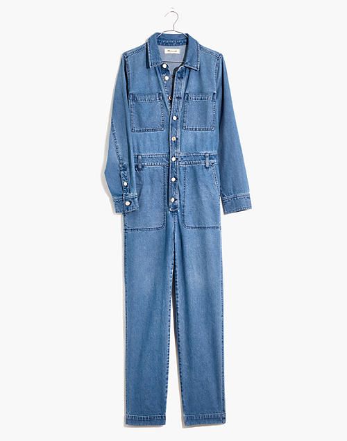 Denim Relaxed Coverall Jumpsuit in Glenroy Wash | Madewell
