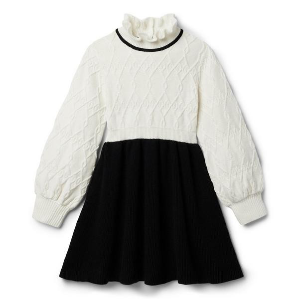 Contrast Textured Sweater Dress | Janie and Jack