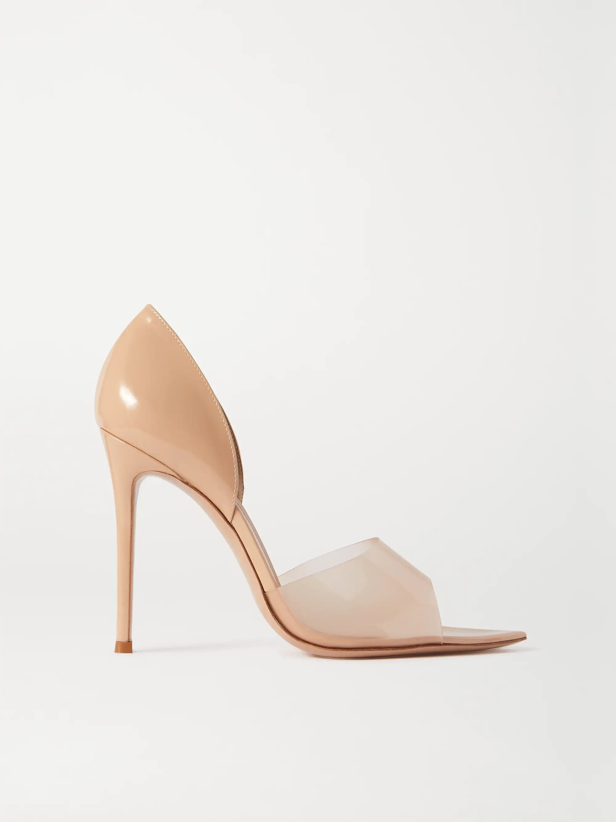 Bree 105 PVC-trimmed patent-leather pumps | NET-A-PORTER (US)