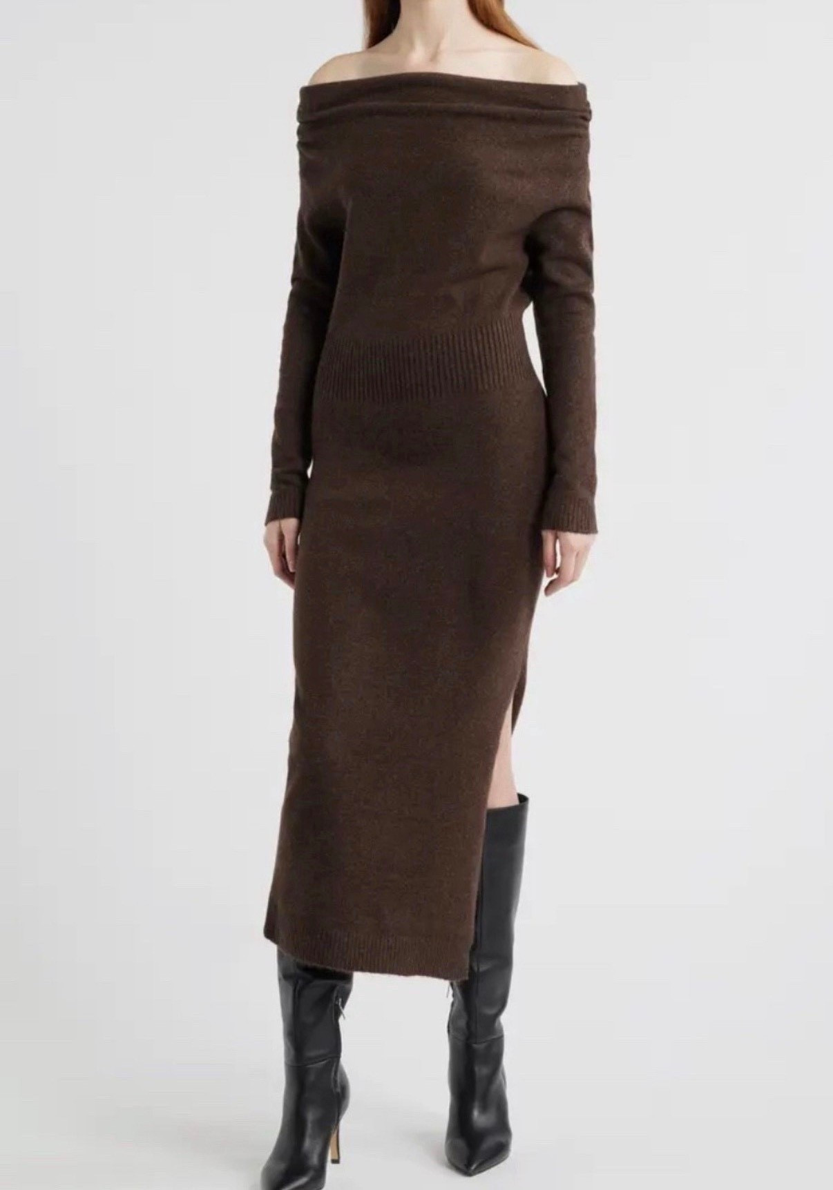 Sweater dress
Dress 
Off the shoulder dress
Winter dress 

#LTKFindsUnder100 #LTKHoliday