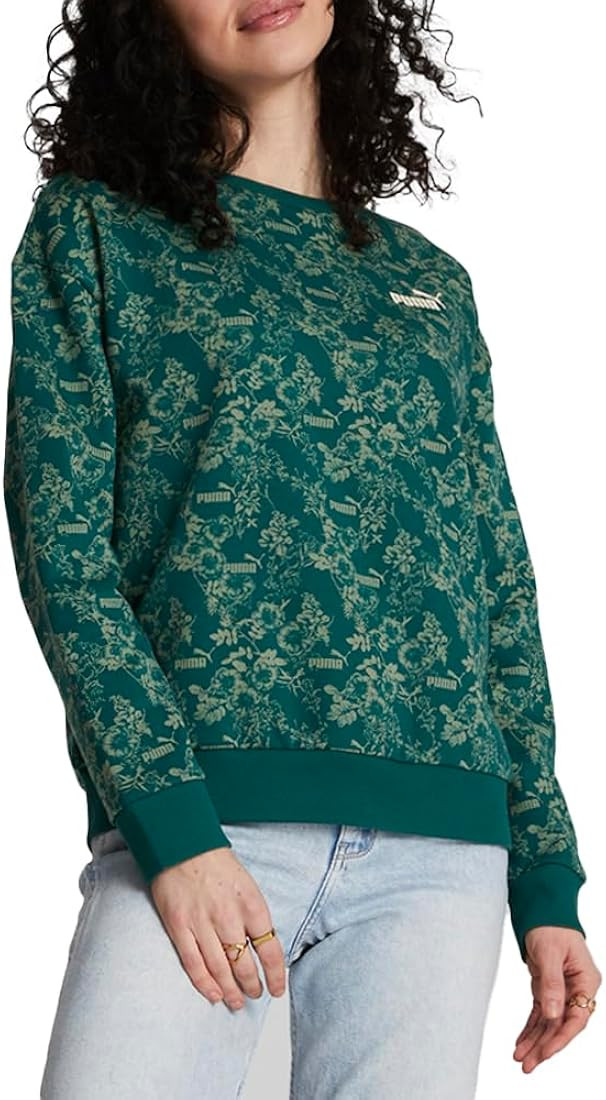 PUMA Women's Floral Crewneck Sweatshirt | Amazon (US)