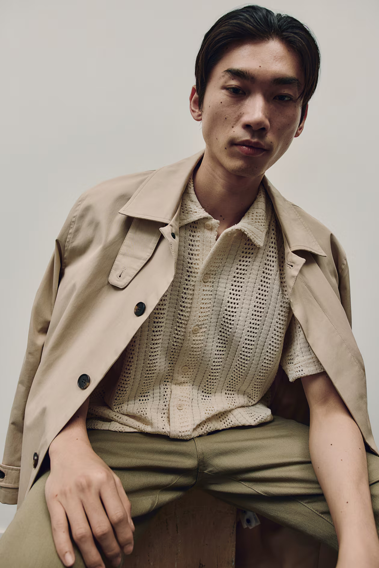 Regular Fit Crochet-Look Shirt | H&M (US + CA)