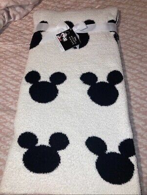 ✨ Disney Mickey Mouse Logo Throw Blanket 50 x 60” Super Soft White Black NEW ✨  | eBay | eBay US