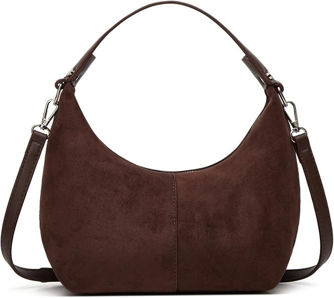 Suede Crescent Bag Women 2025 Retro Suede Slouchy Bag Fall Work Handbag Shoulder Bag Slouchy Tote... | Amazon (US)