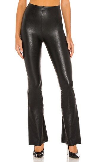 Faux Leather Flared Pant in Black | Revolve Clothing (Global)