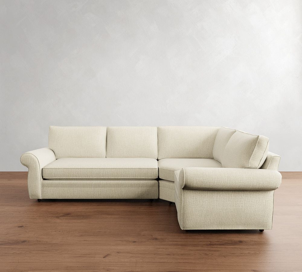 Pearce Roll Arm 3-Piece Wedge Sectional (122"–130") | Pottery Barn (US)