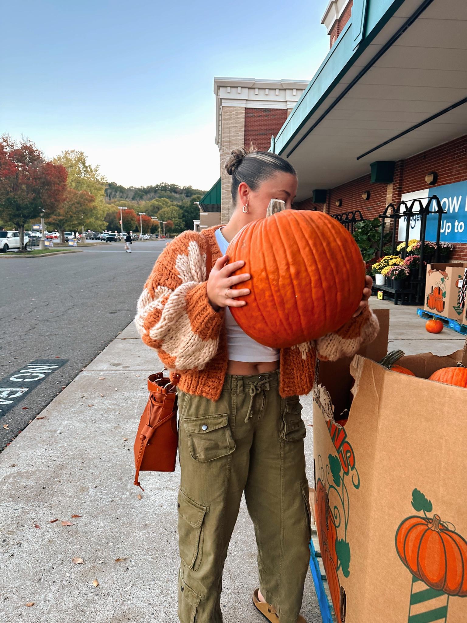 I WISH I COULD REMEMBER WHERE I GOT THE CARDIGAN BUT I CANT. These pants are my go to though… Although they make me kind of look like cadet kelly… they are a fall staple piece. I am wearing a size medium for a more oversized look! #freepeople #fallfashion #lowrisepants 

#LTKSeasonal #LTKbeauty #LTKmidsize