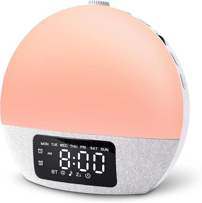 Sunrise Alarm Clock White Noise Sound Machine with 25 Soothing Sounds, 17 Night Lights, Bluetooth... | Amazon (US)