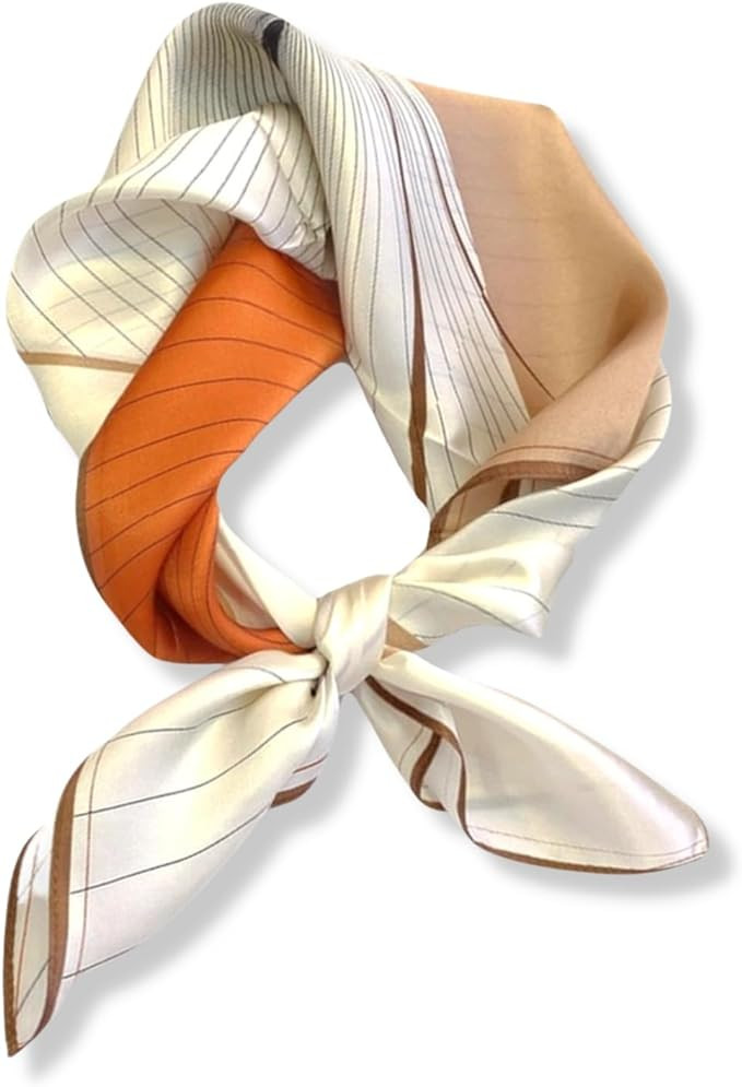 PoeticEHome 100% Pure Mulberry Silk Square Scarf 27"x27" Women Neckerchief Headscarf Gift Packed | Amazon (US)