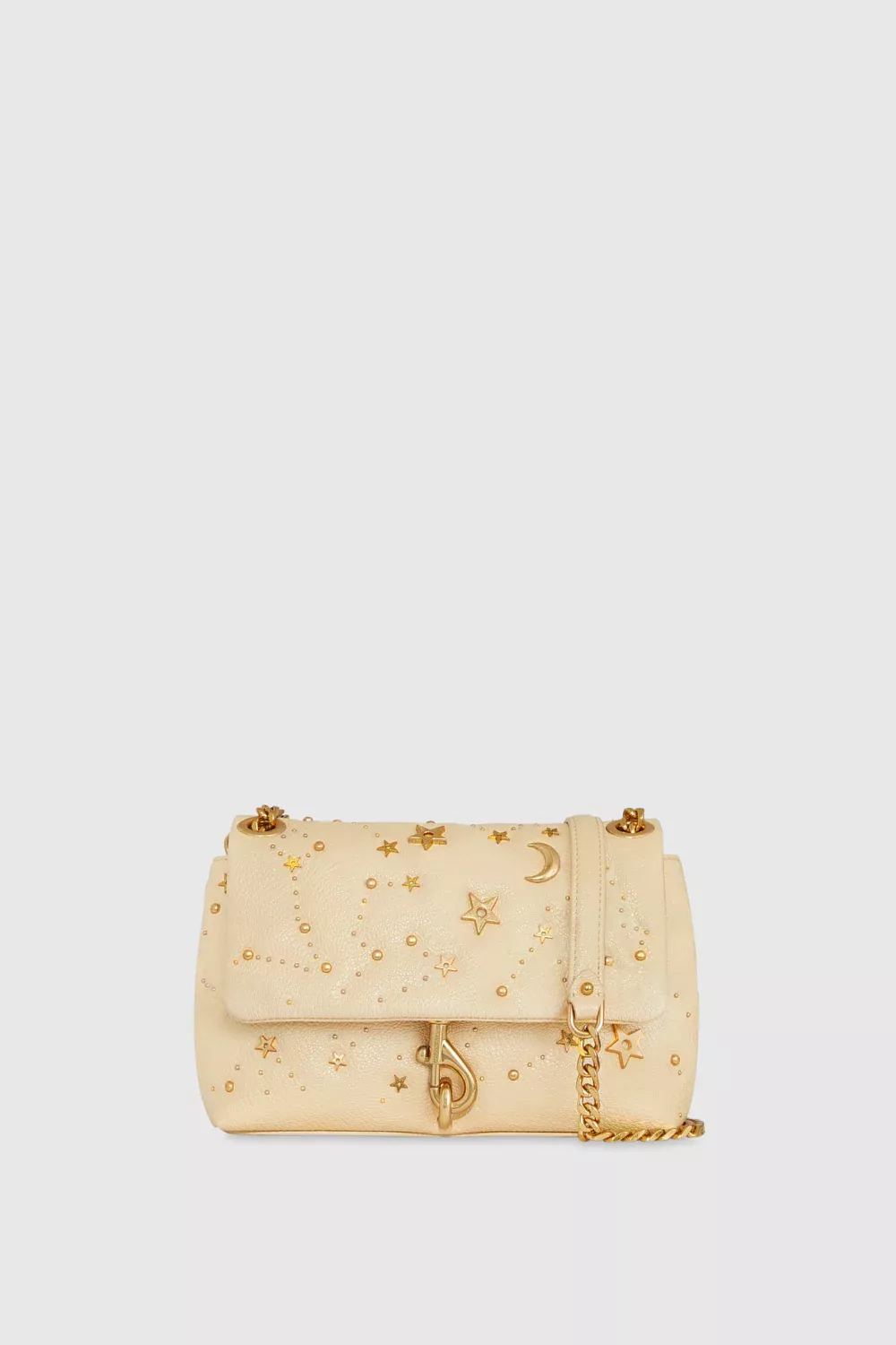 REBECCA MINKOFF Edie Circle Celestial Stud Leather Crossbody Bag