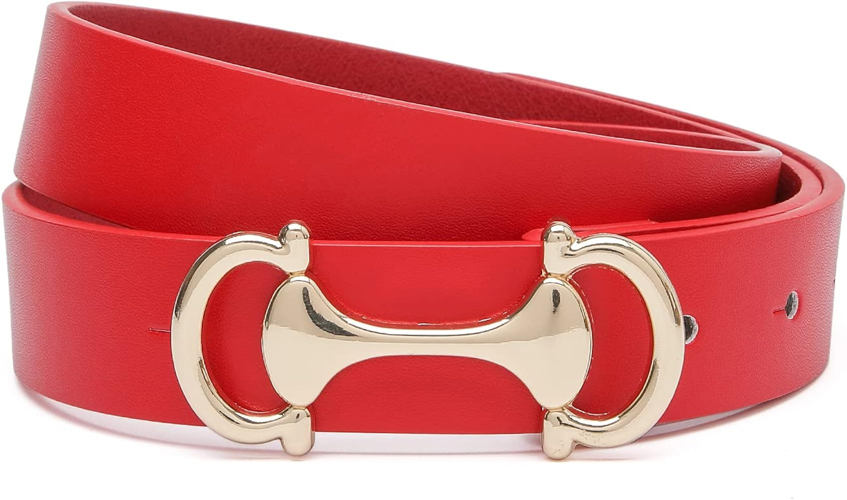 Women Belts for Jeans Dresses Skinny Waist Belt with Gold Buckle Thin Belts for Ladies | Amazon (US)