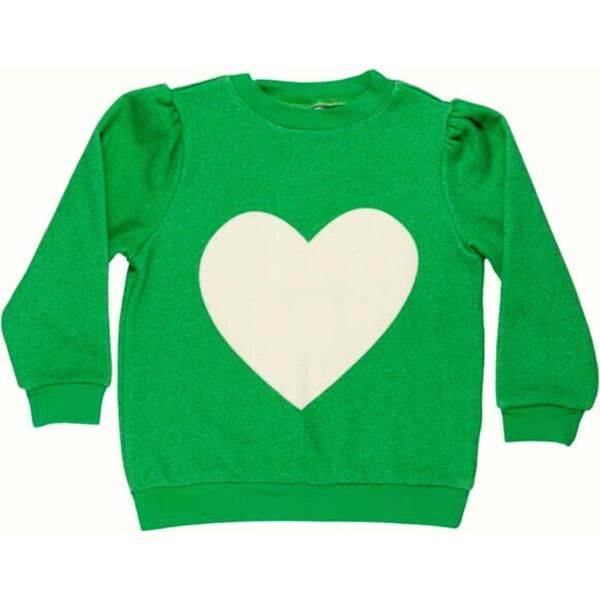 Love Big Power Puff Sweatshirt, Green | Maisonette