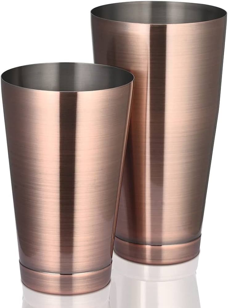Boston Cocktail Shaker Antique Copper, Cocktail Shaker Tins Weighted, Bar Shaker Set Bartender Sh... | Amazon (US)