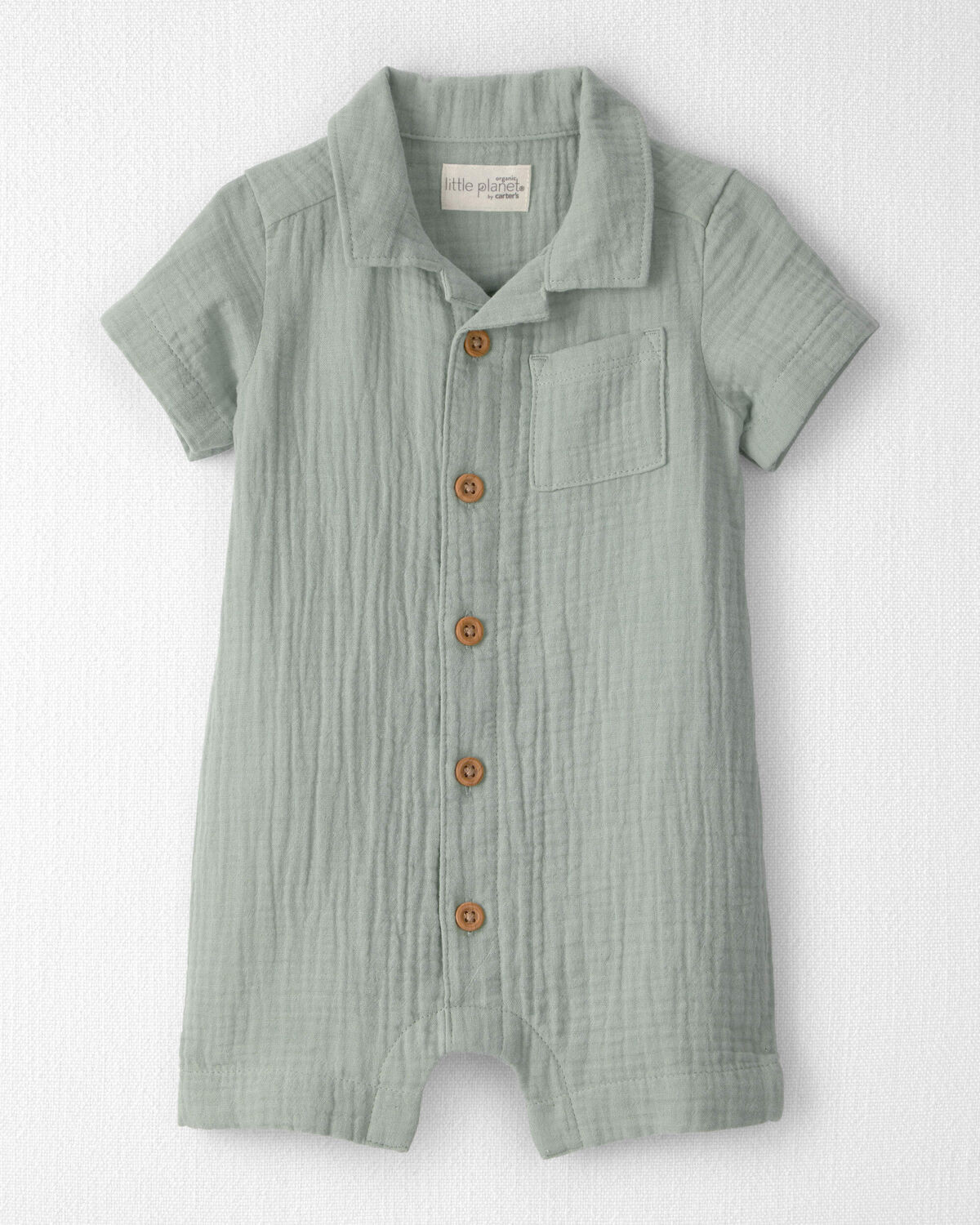 Baby Boy Organic Cotton Gauze Romper | Carter's Inc
