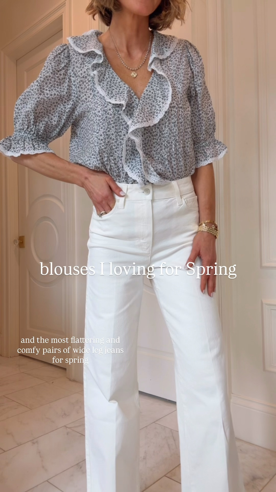 Blouses I'm wearing g for spring. I'm wearing size small in this floral
Blouse. 