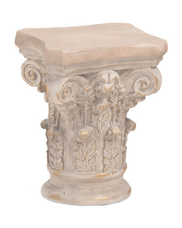 17.5in Decorative Ornate Pedestal Stand With Scrollwork | TJ Maxx