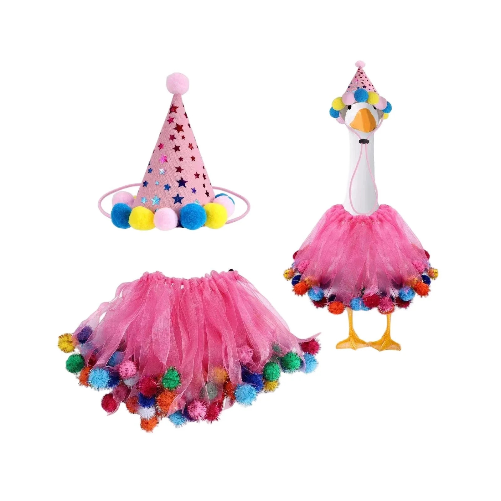 Kumdkd 23inch Pink Porch Goose Costume Set - Holiday Decorations for Outdoor Lawn Geese, Christma... | Walmart (US)