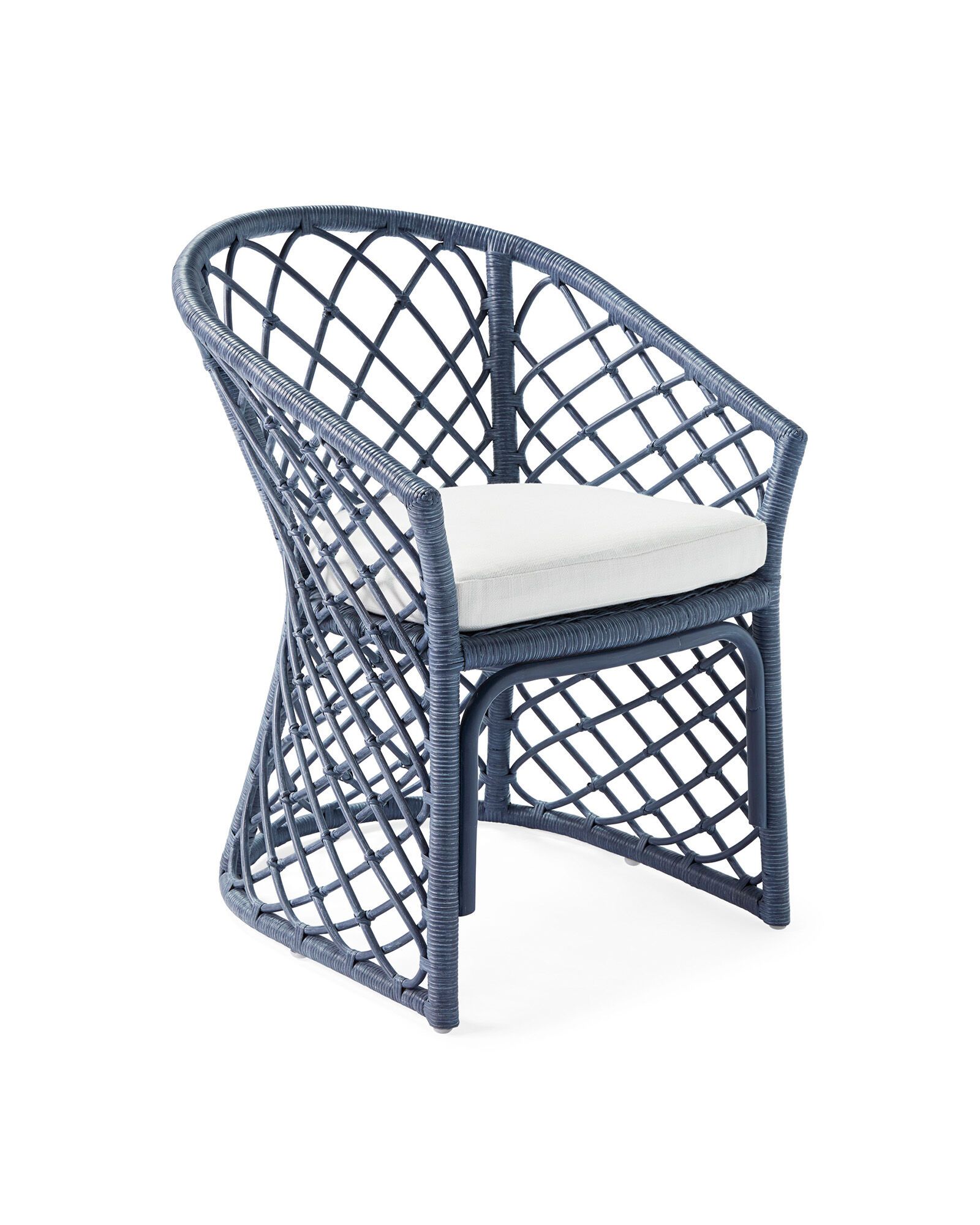 Avalon Rattan Dining Chair - Vintage Indigo | Serena and Lily