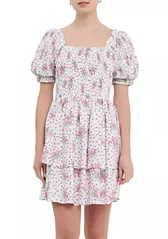 Tiered Smocked Mini Dress | Belk