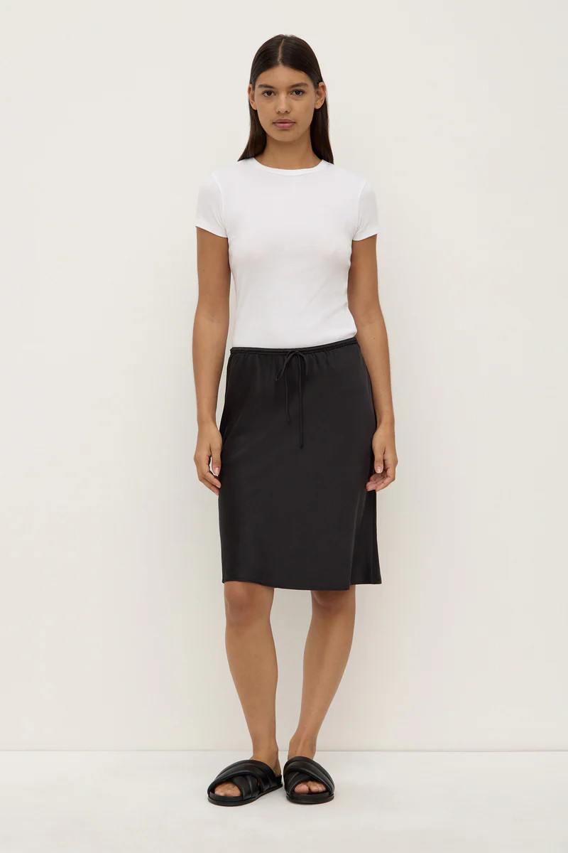Pippa Silk Knee Length Skirt | Assembly Label (AU)