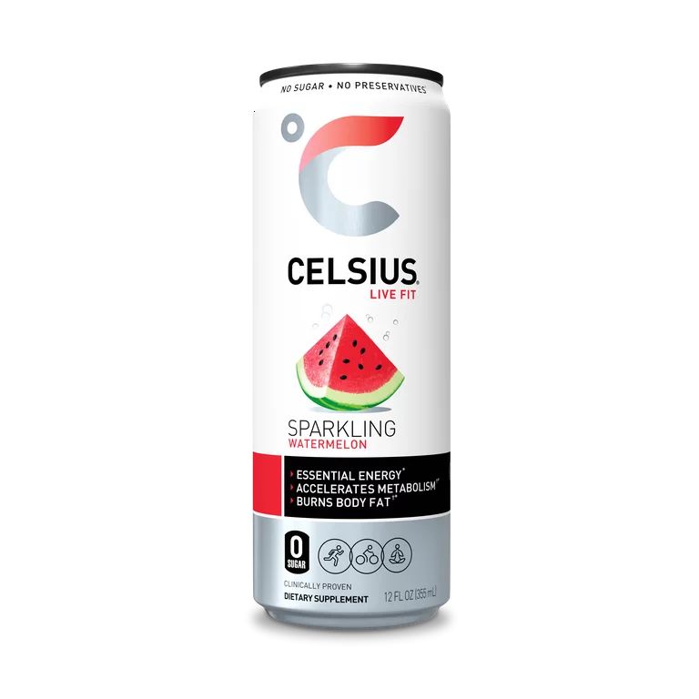 CELSIUS Essential Energy Drink 12 Fl Oz, Sparkling Watermelon (Single Can) | Walmart (US)