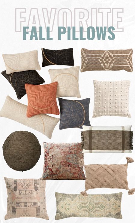 Fall throw pillows: knit square pillow, geometric pillow, Persian rug patterned pillow, textured pillow, lumbar pillow, woven arches pillow, plaid pillow
#fall #homedecor #neutral

#LTKhome #LTKSeasonal #LTKunder50