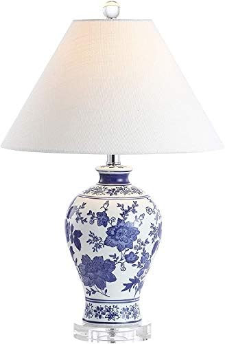 JONATHAN Y 21.5" Blue and White Chinoiserie Floral Ceramic Table Lamp, Traditional Vase Lamp with... | Amazon (US)
