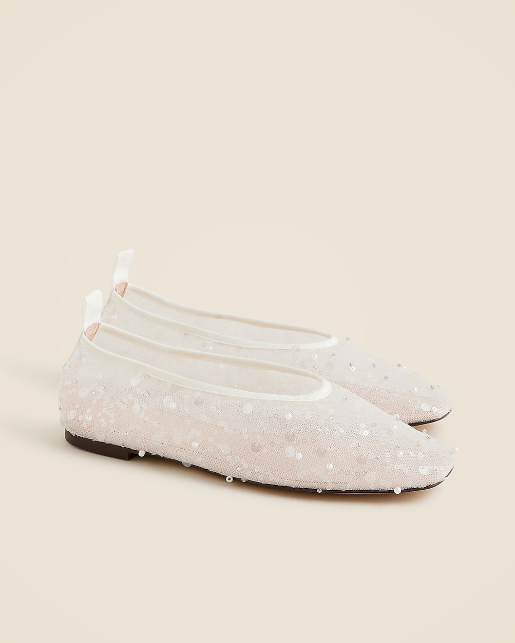 Quinn embellished ballet flats in mesh | J. Crew US