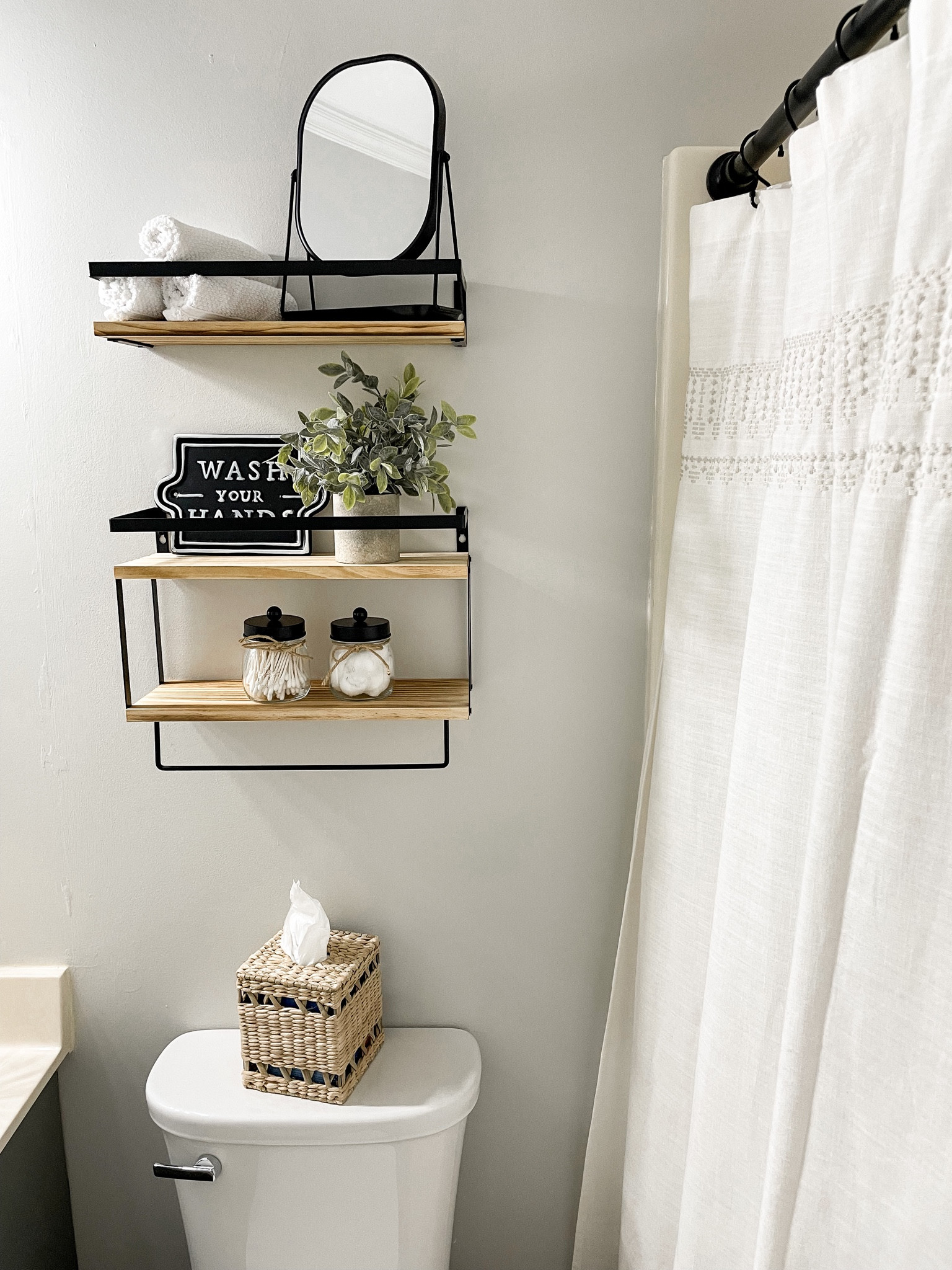 Bathroom shelf decor farmhouse 

#LTKFind #LTKhome #LTKunder50