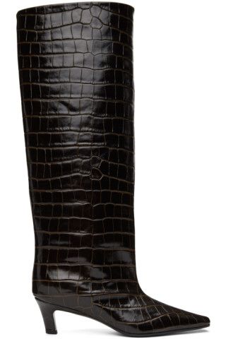 Totême - Brown 'The Wide Shaft' Boots | SSENSE