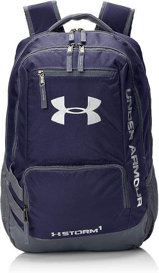 Under Armour Storm Hustle II Backpack, Midnight Navy (410)/Silver, One Size Fits All | Amazon (US)