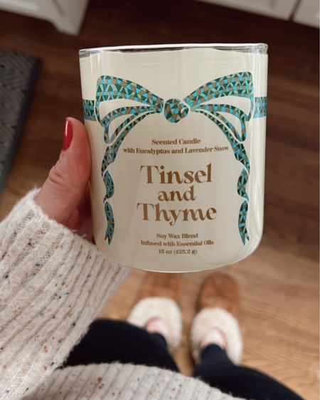 This candle 😍🎄🎀 I love this lightly scented holiday candle in our home ! 🕯️ (also linking my new favorite cozy sweater 🤍) 

#LTKSeasonal #LTKhome #LTKHoliday