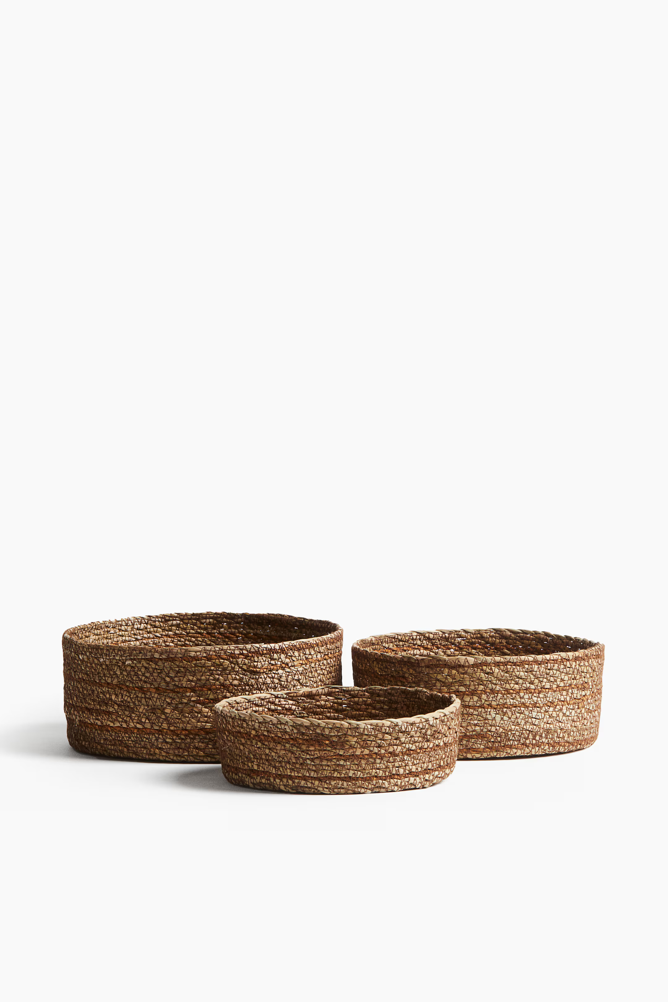 3-pack seagrass storage baskets | H&M (UK, MY, IN, SG, PH, TW, HK)