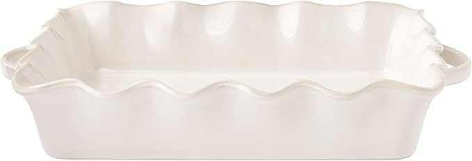 9" x 13" Linen-Glazed Stoneware Ruffled-Edge Baking Dish – Oven-Safe, Dishwasher-Friendly, Perf... | Amazon (US)