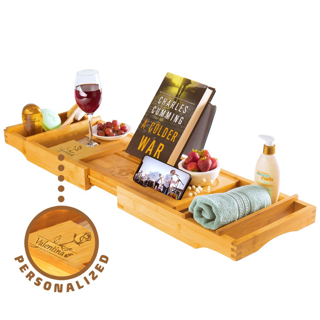 Gift for Her Personalized Bathtub Caddy Tray Expandable - Etsy | Etsy (US)