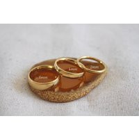 18K Gold Simple Band Ring, Stackable Minimalist Stainless Steel Rings Waterproof Thin/Thick Gift For Her | Etsy (US)