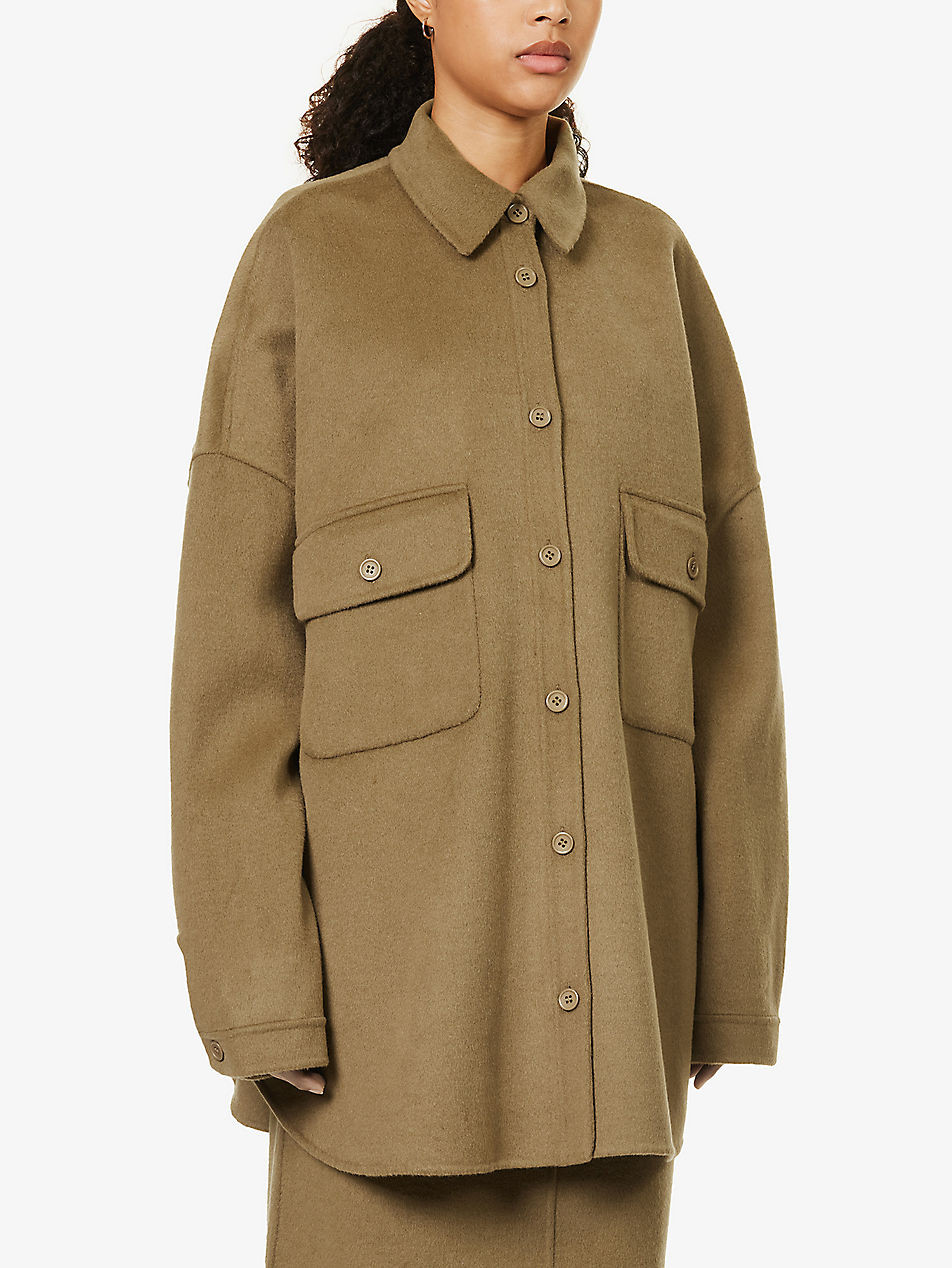 Dallas oversized wool-blend shirt | Selfridges